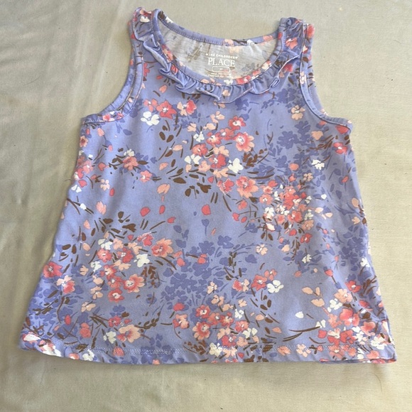The Children's Place - Floral Blue and Pink Tank Top - Picture 1 of 4